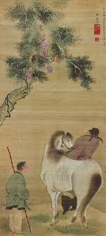 white horse and grooms-Yosa Buson